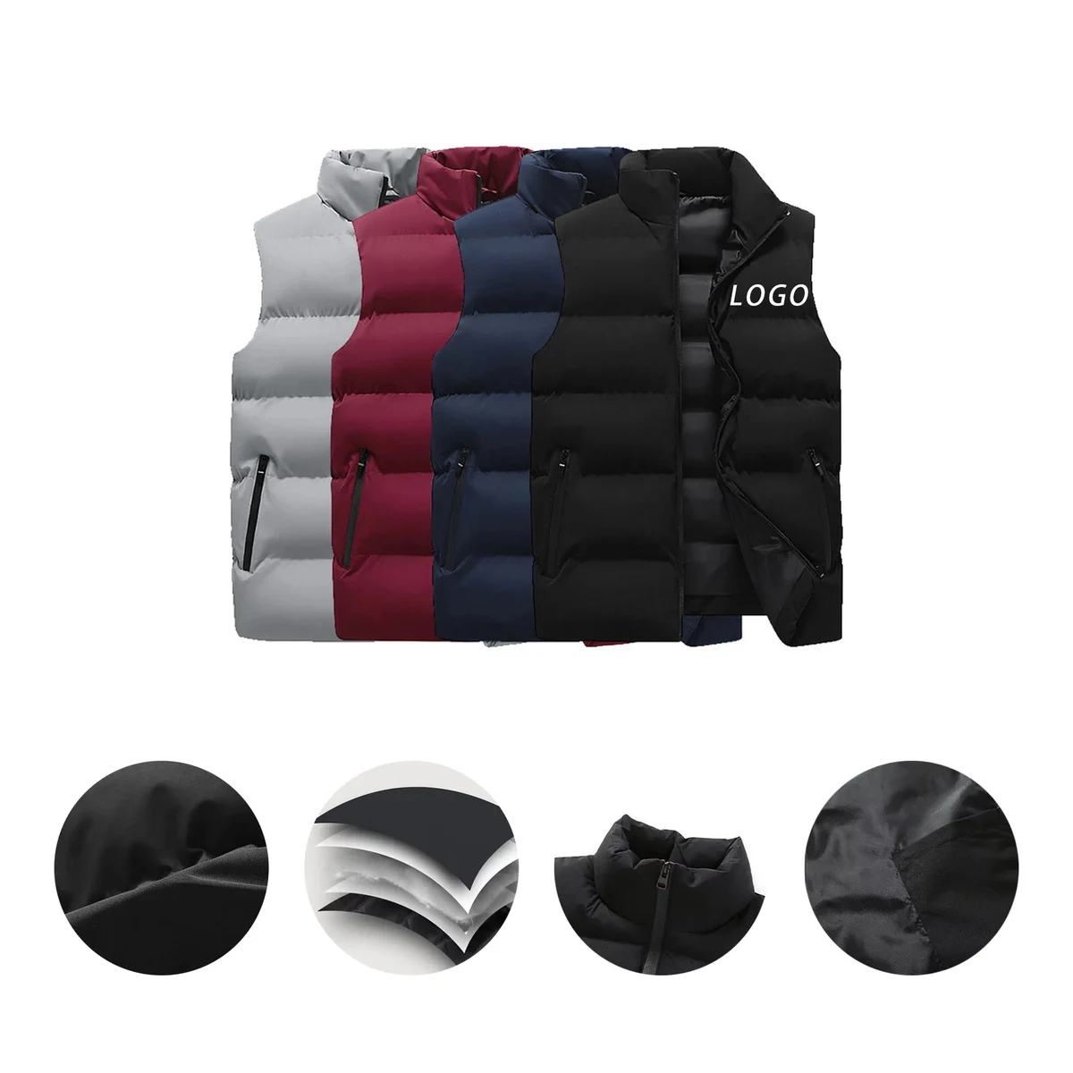 Warm WindproofVest With Logo For Winner,Sports,Activity 1