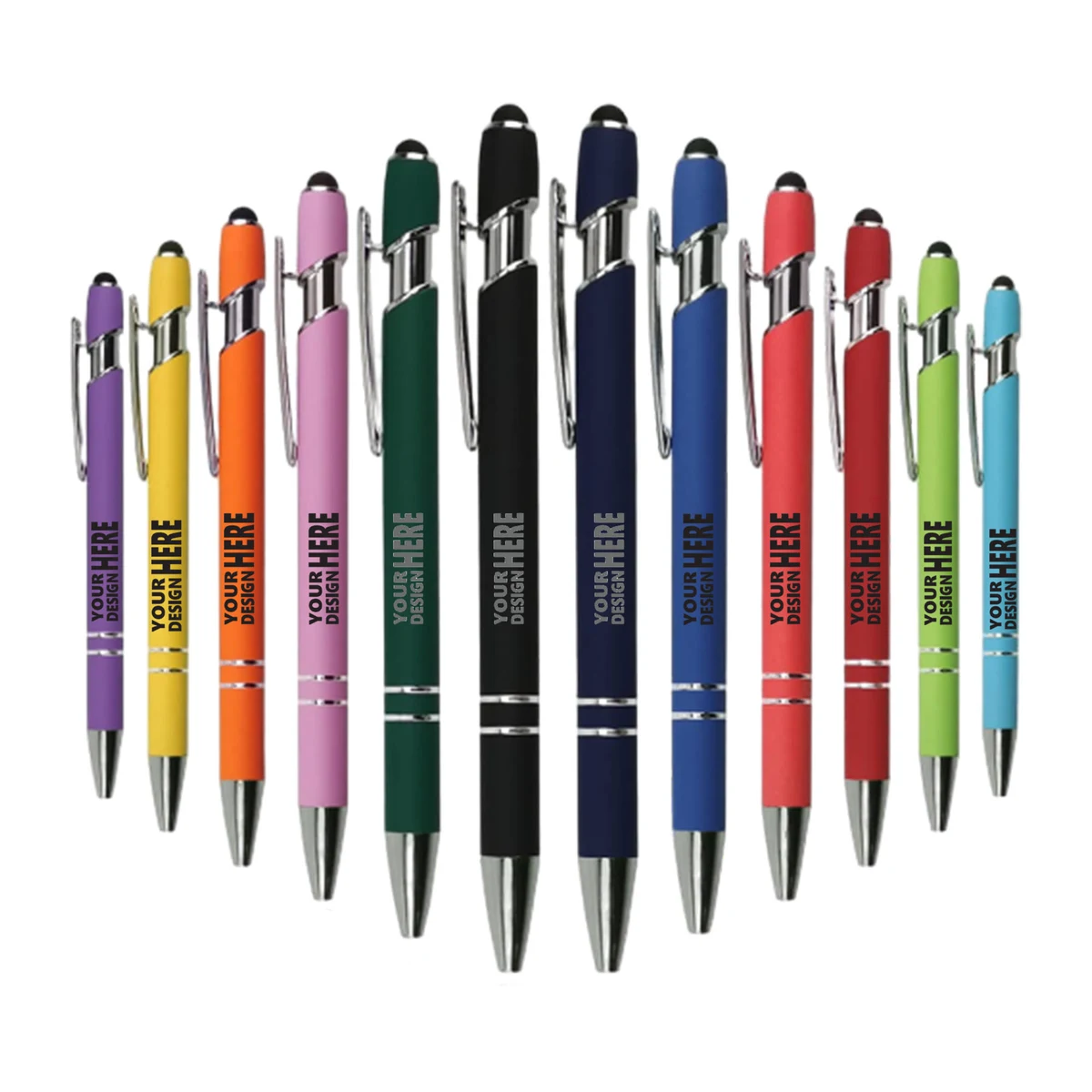 Ballpoint With Stylus Tip touch Click Metal Pen 1