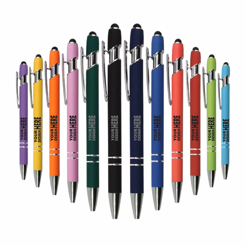 Ballpoint With Stylus Tip touch Click Metal Pen