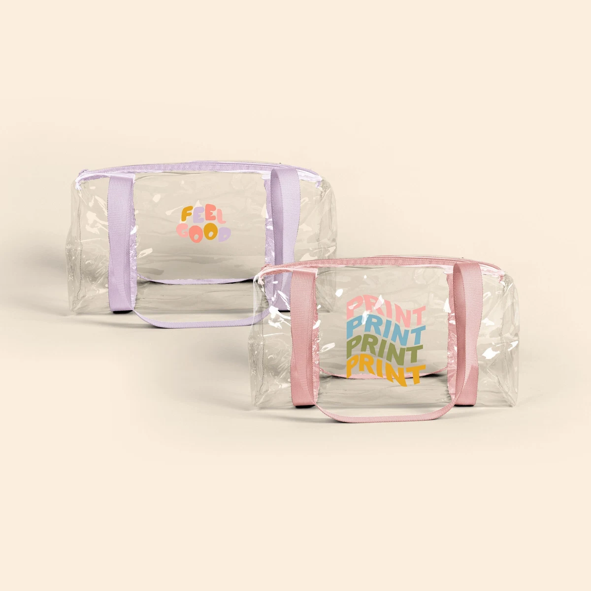 CLEAR VINYL BARREL BAG 1