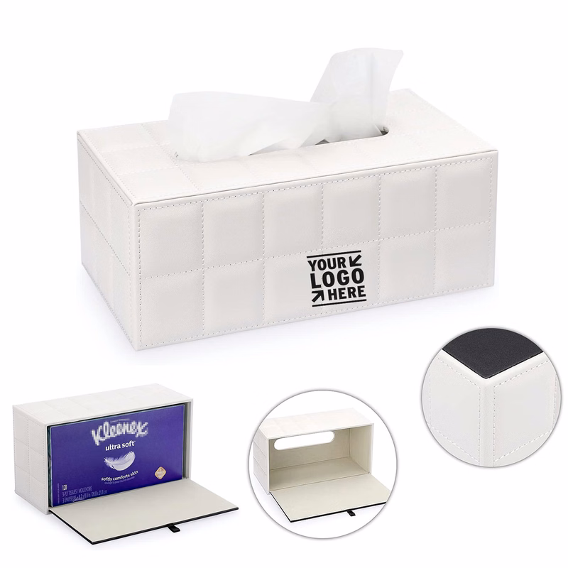 Leather Stylish PU Tissue Box Holder With Cover