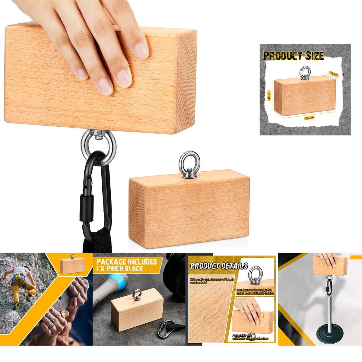 Wooden Pinch Block Grip 1