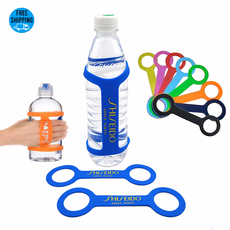 Silicone water bottle handle