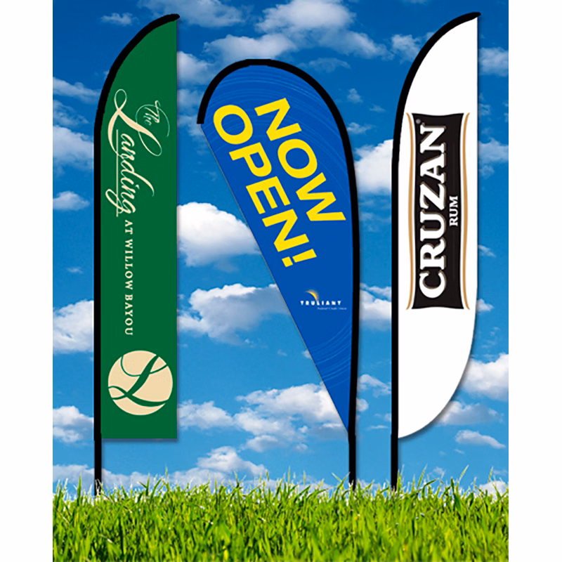 Zoom 5 Flag w/ Stand - 15.7ft Single Sided Graphic