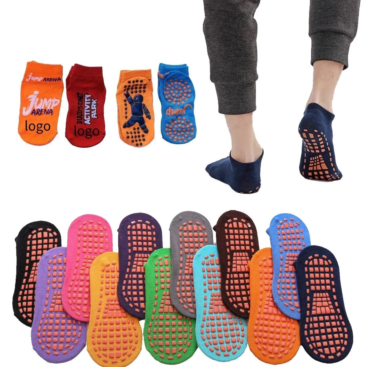 Non Slip Cotton Trampoline Socks Rush Service 1
