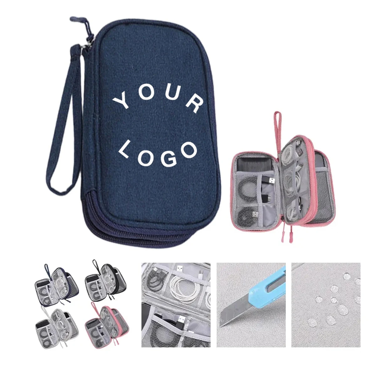 Customizable Oxford Electronic Organizer Pouch for Travel 1