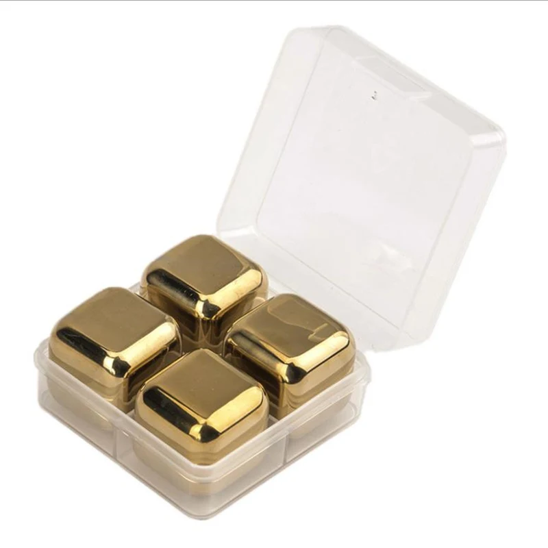 4 In 1 Case Gold Whiskey Cubes 1