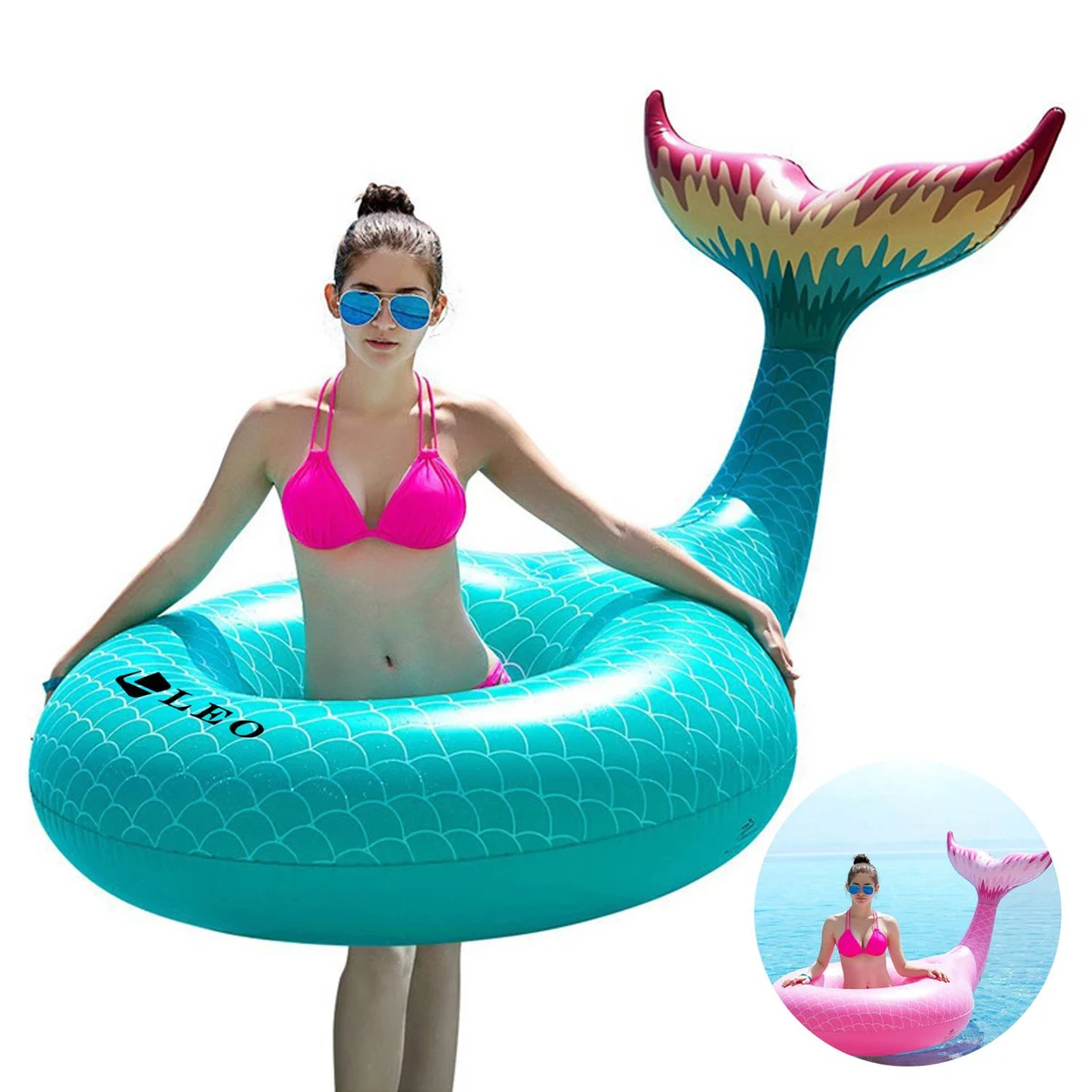 Inflatable Mermaid Tail Pool Floating 1