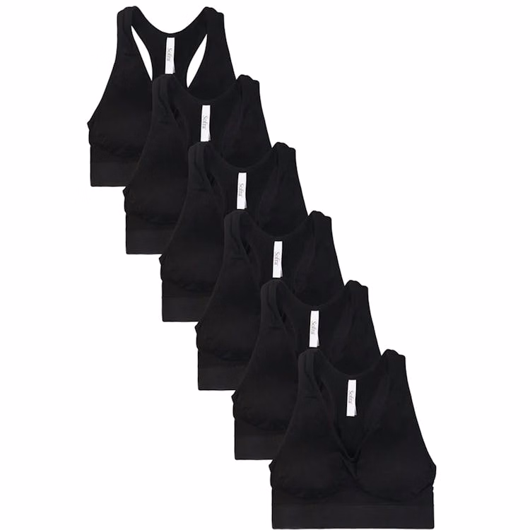 Women's Racerback Sports Bras - Black