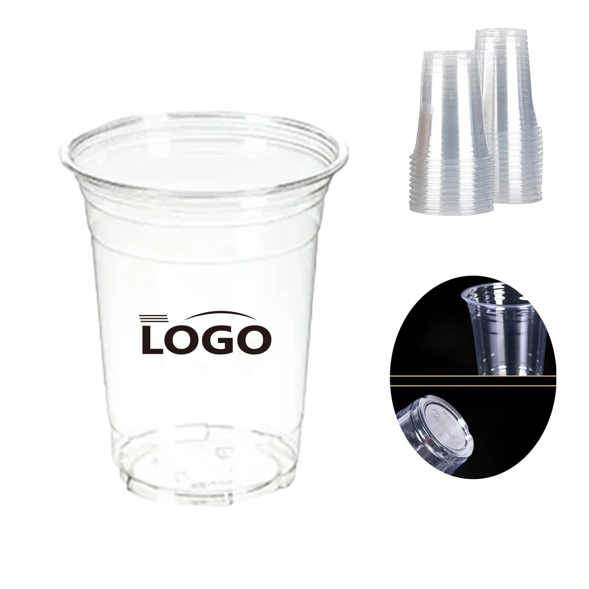 Personalized 16oz PET Clear Disposable Cup 1