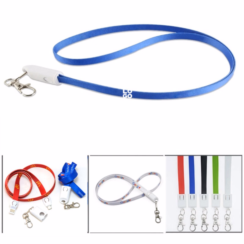 2 in 1 Cable Charging Lanyard
