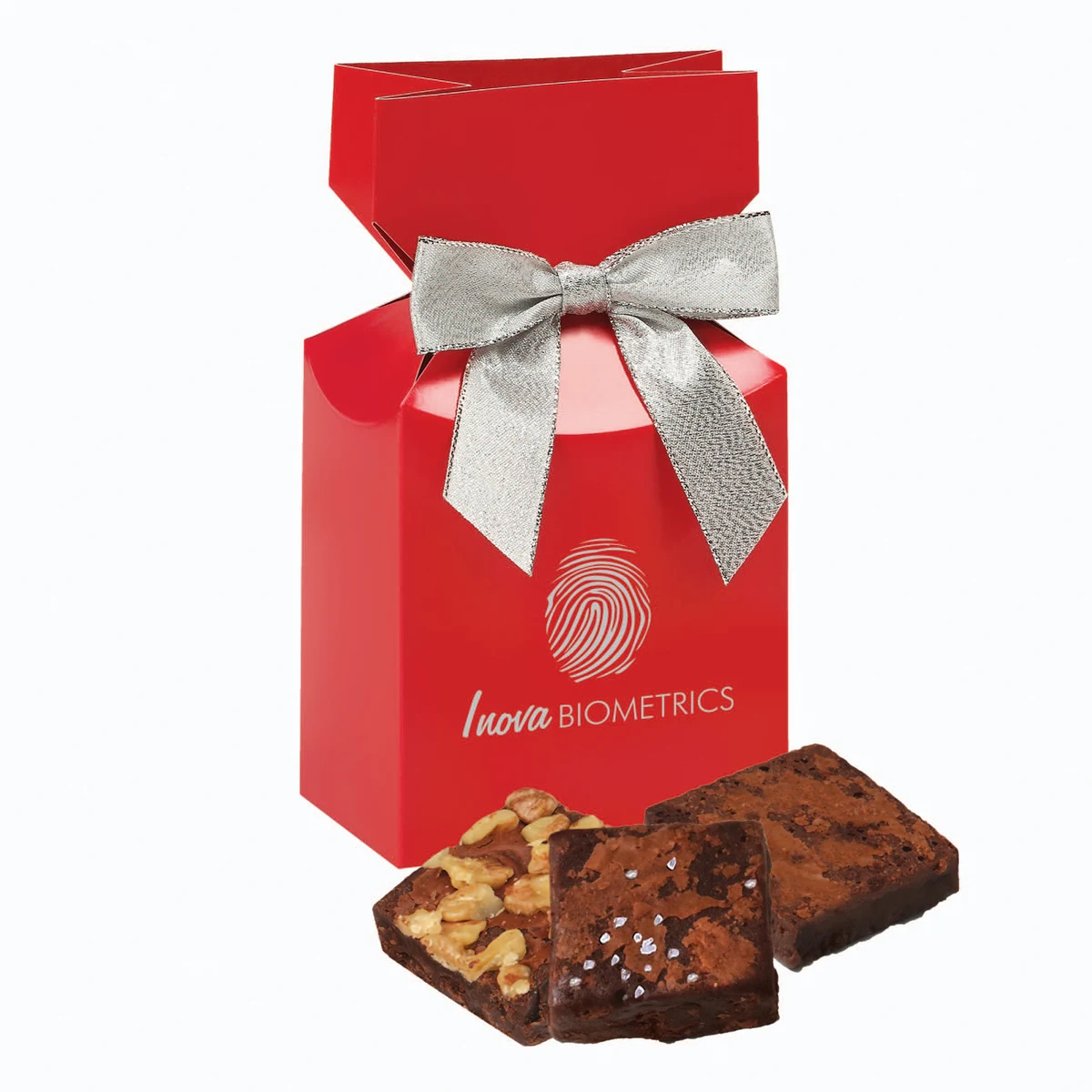 Gourmet Brownies in Red Premium Delights Gift Box 1