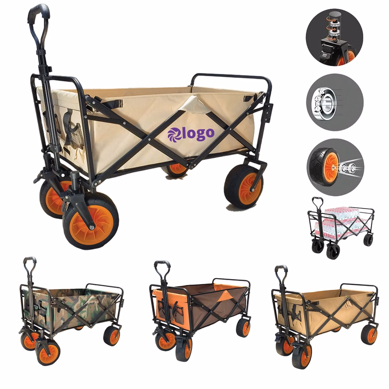 Collapsible Folding Utility Cart w/Beach Wheels