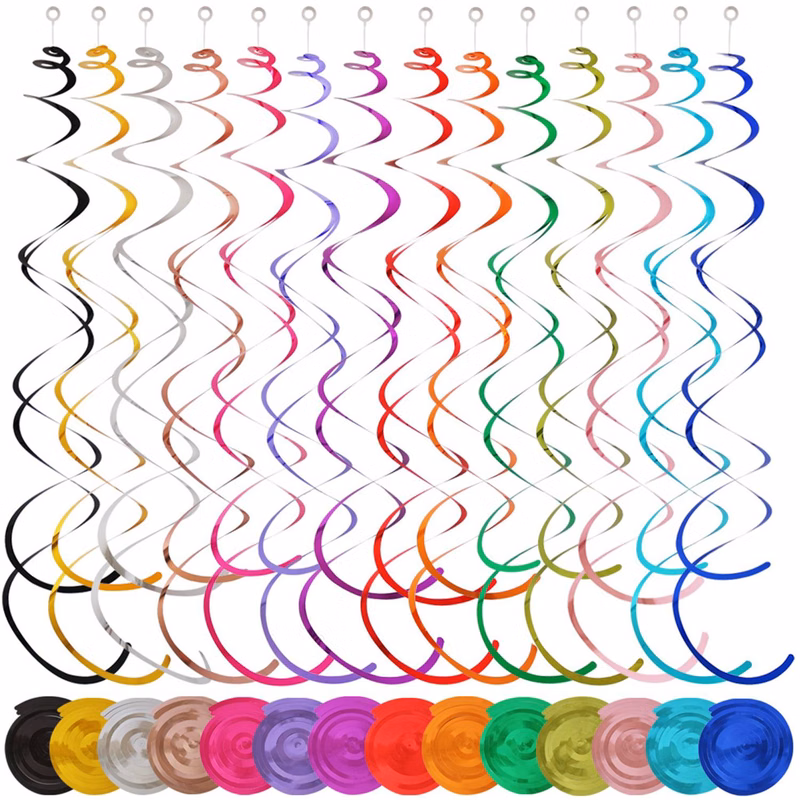 Whirlpool streamer hanging party decoration