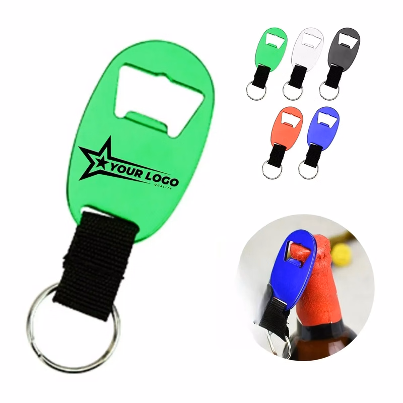 Keychain Ring Backpack Charm With Webbing Bottle Opener