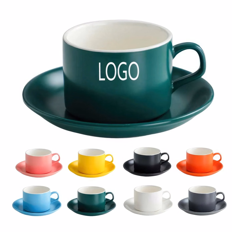5OZ Coffee Cup and Saucer Set & Latte Mug
