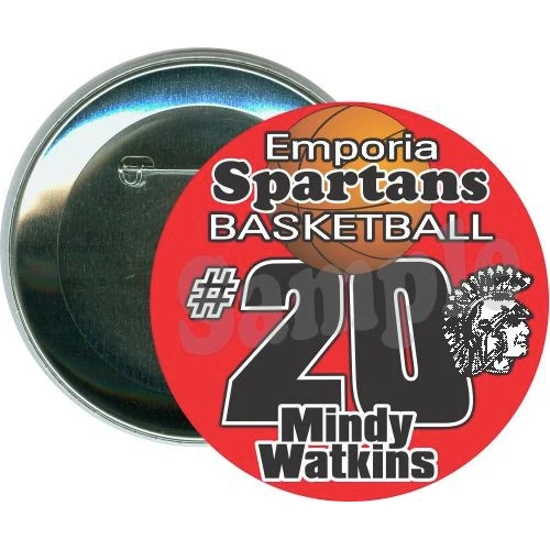 High School Basketball (Personalized) , School Button 1
