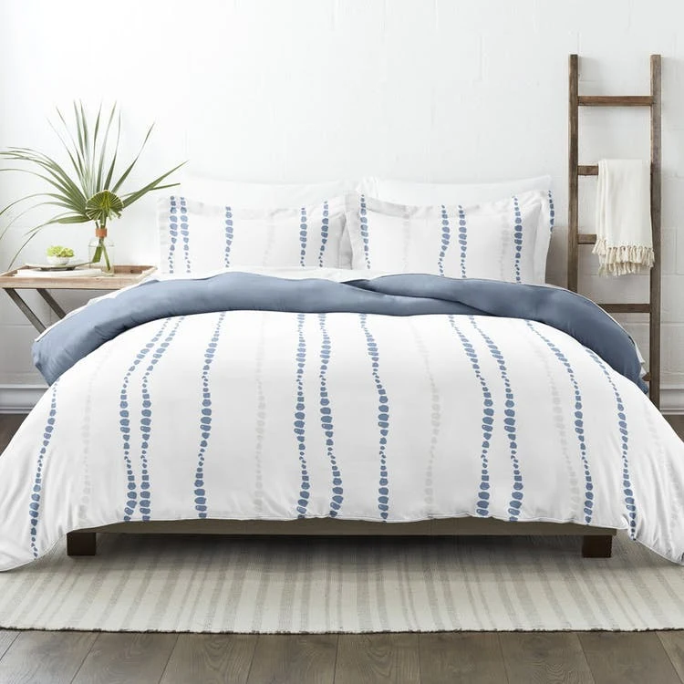 Reversible Duvet Cover Sets - Urban Blue Full-Queen 3 Piece 1