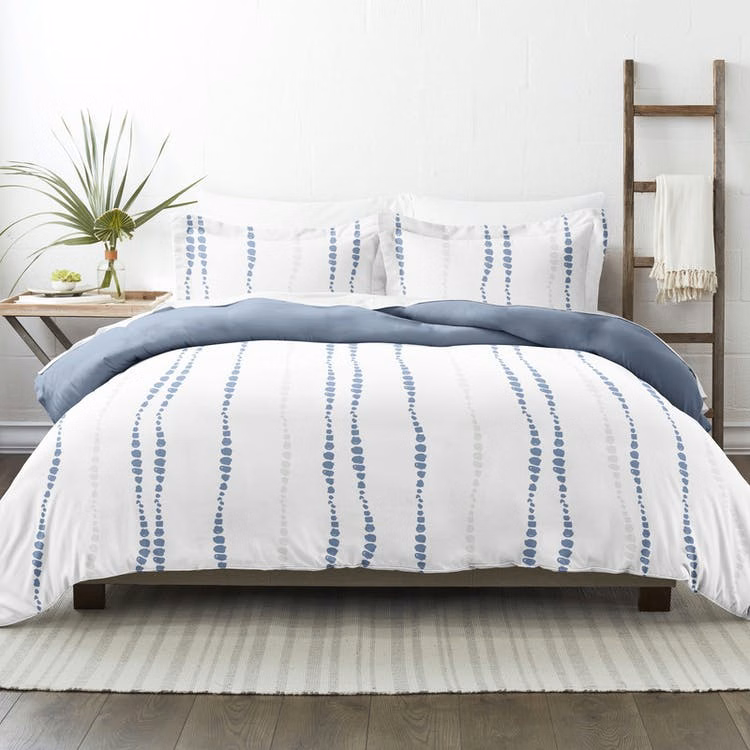 Reversible Duvet Cover Sets - Urban Blue Full-Queen 3 Piece