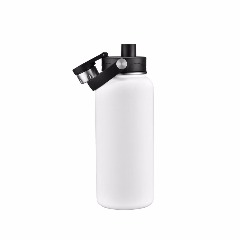 Endura 34 oz White Vacuum Water Bottle