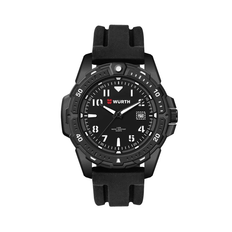 45MM, BLACK METAL CASE, 3-HAND MVT, DTE 1