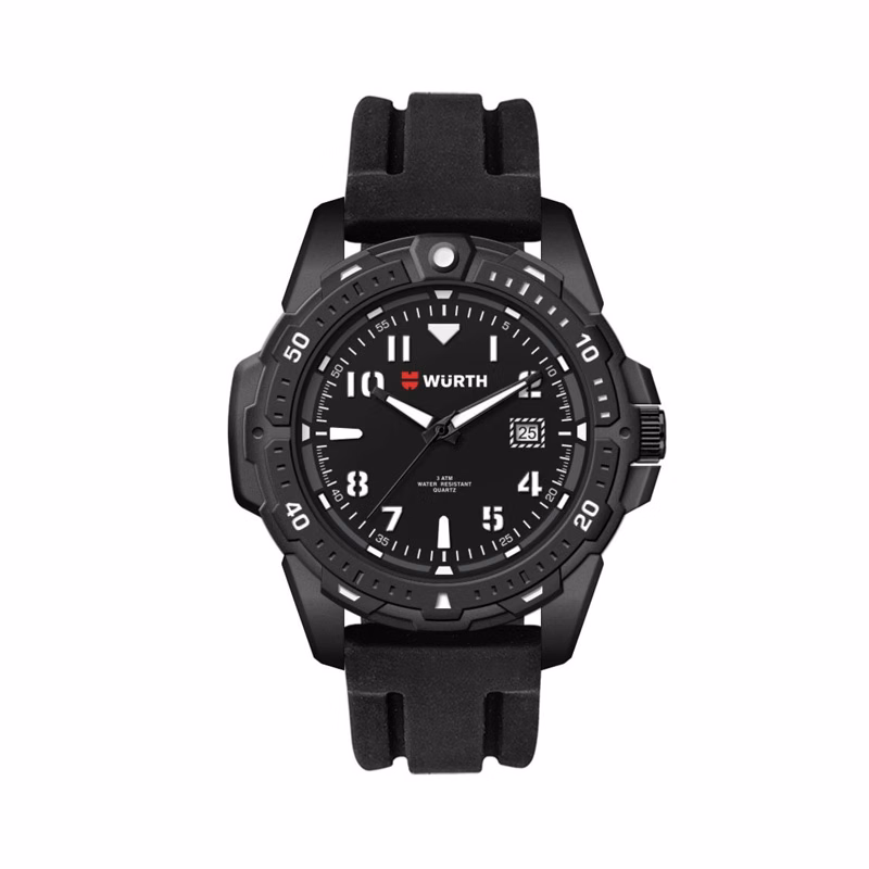 45MM, BLACK METAL CASE, 3-HAND MVT, DTE