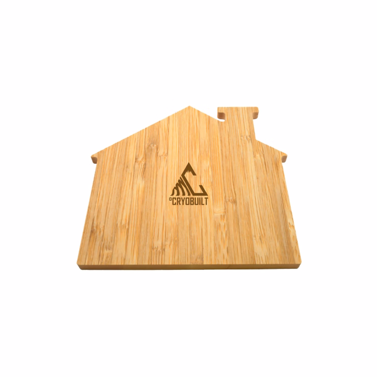 14" House Shape Bamboo Cutting Board