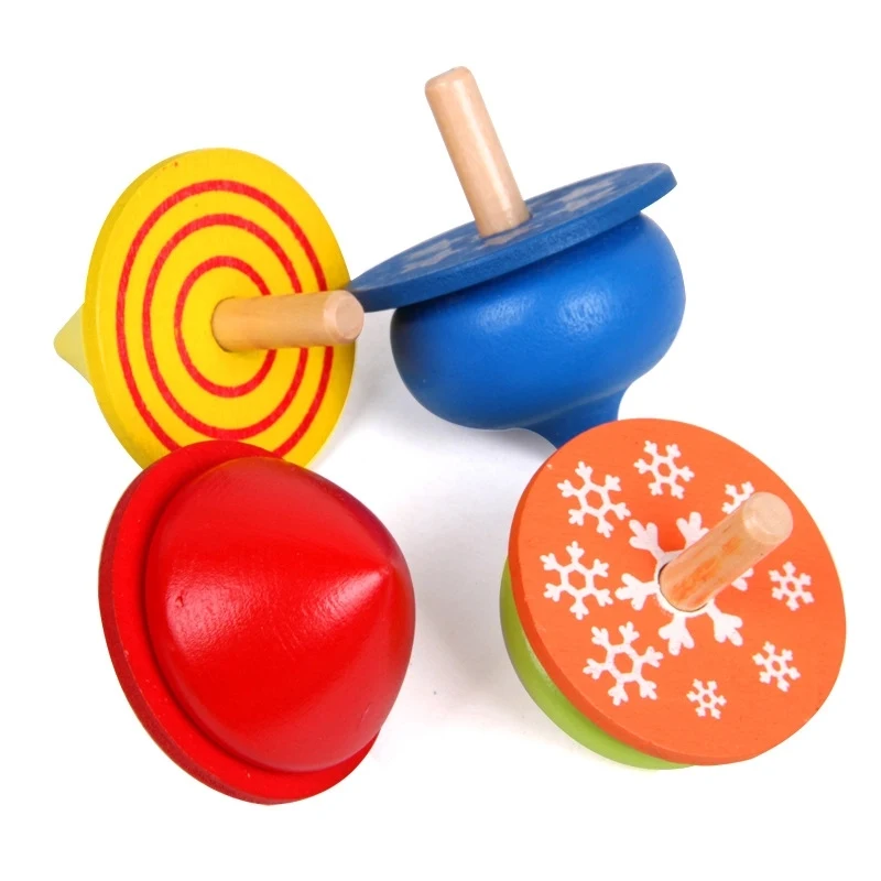 4 Pcs Set Mini Wooden Spinner 1