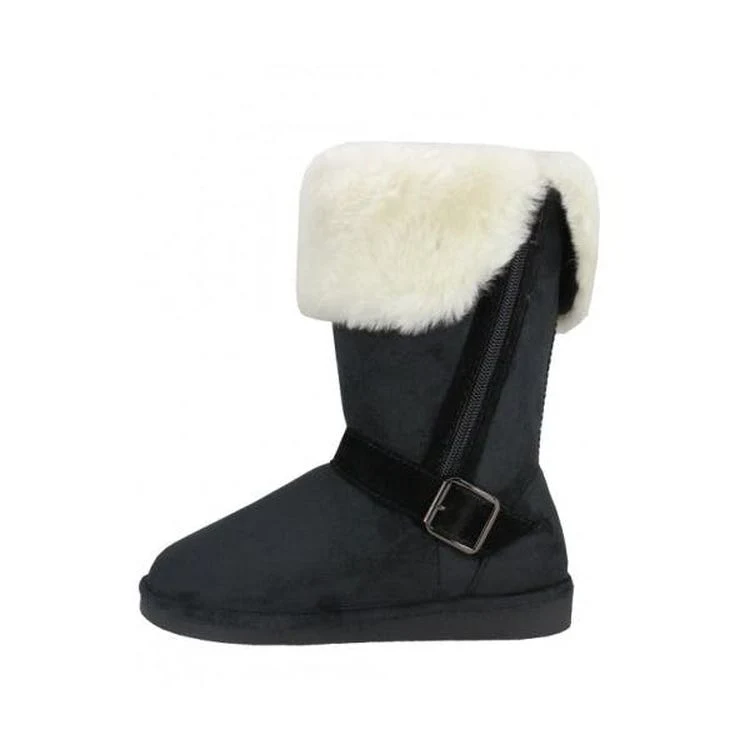 Women's Winter Boots - Black Faux Fur Lining Sizes 6-11 1