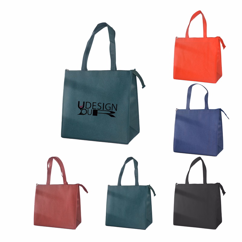 Zippered Non Woven Tote Bag