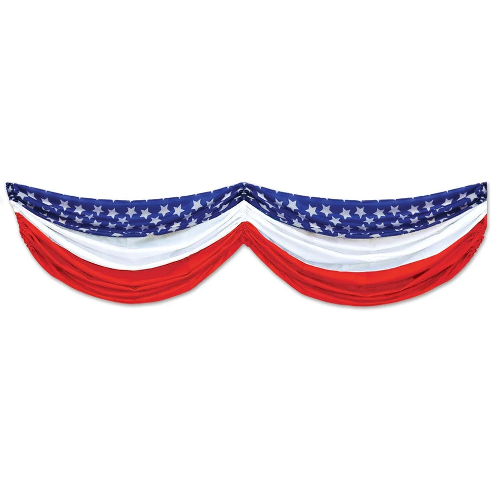 Stars & Stripes Fabric Bunting - 5'10" 1
