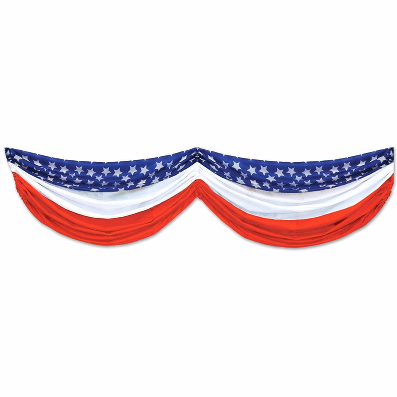 Stars & Stripes Fabric Bunting - 5'10"