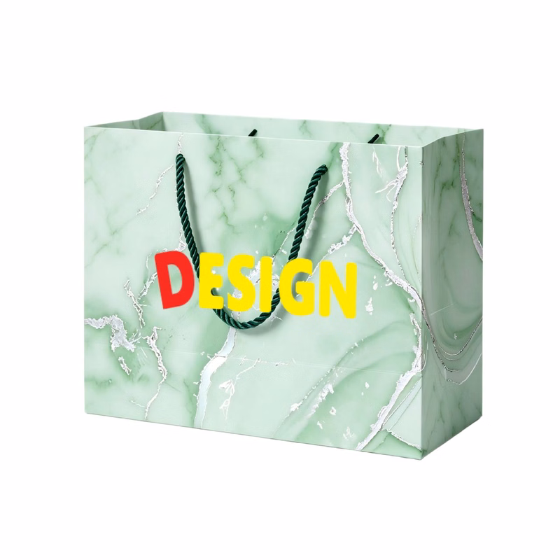 Premium 250gsm White Paper Tote With Gold Foil Logo
