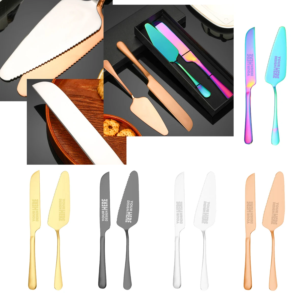 MOQ50 Cake Knife And Spatula Stainless Steel Set 1