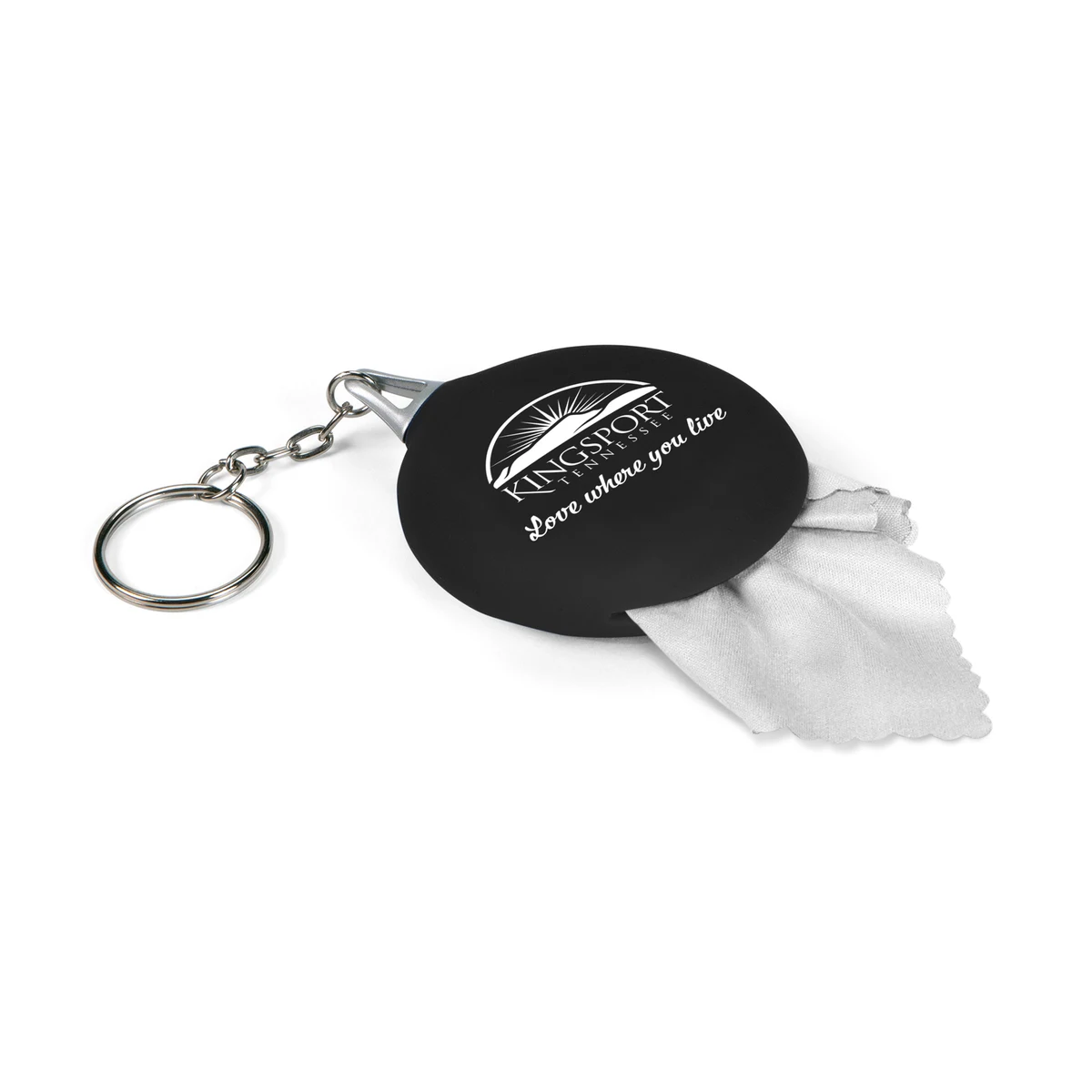 Unprinted Premium Opper Fiber Cloth w/Big Mouth Key Chain - Rush Production 1