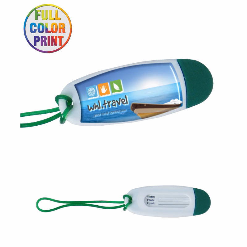 Full Color "Oval Shaped" Luggage Tag