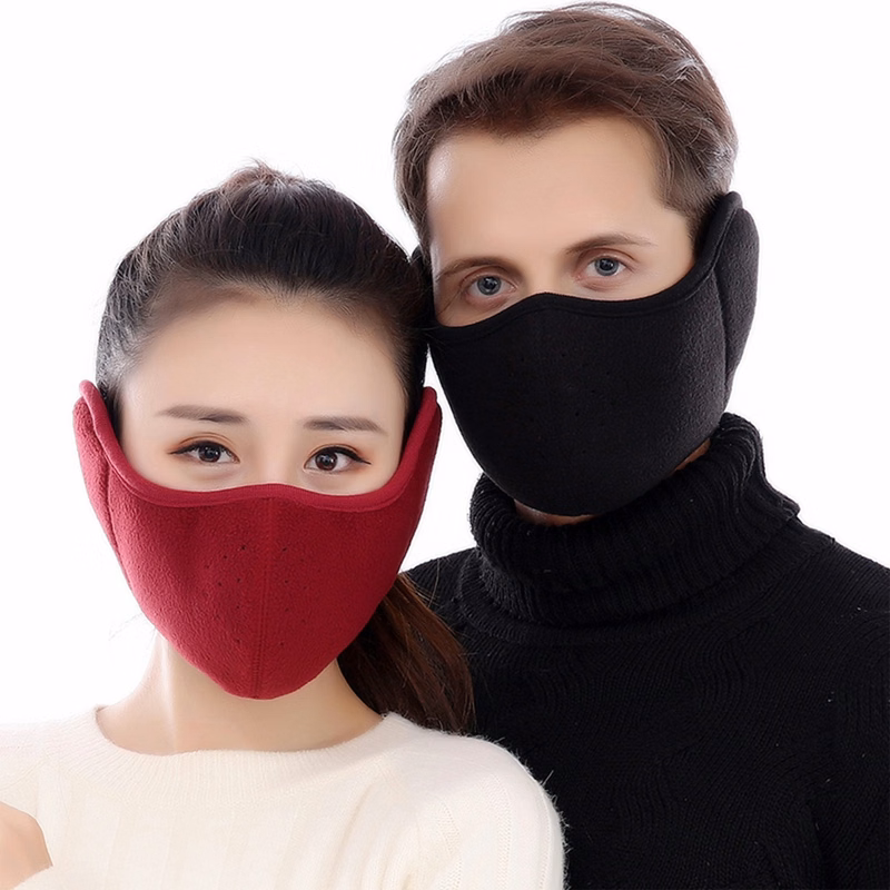 Two-in-one warm earmuff face mask