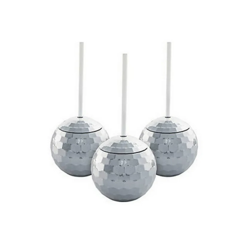 20oz Disco Ball Cup with Lid and Straw 1