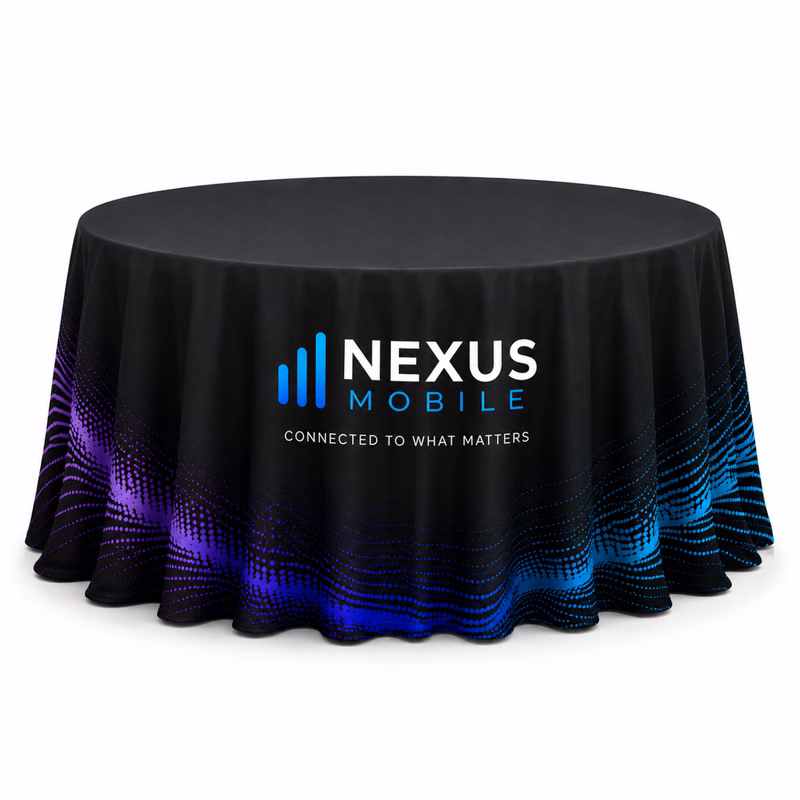 120" Round Premium Table Throw