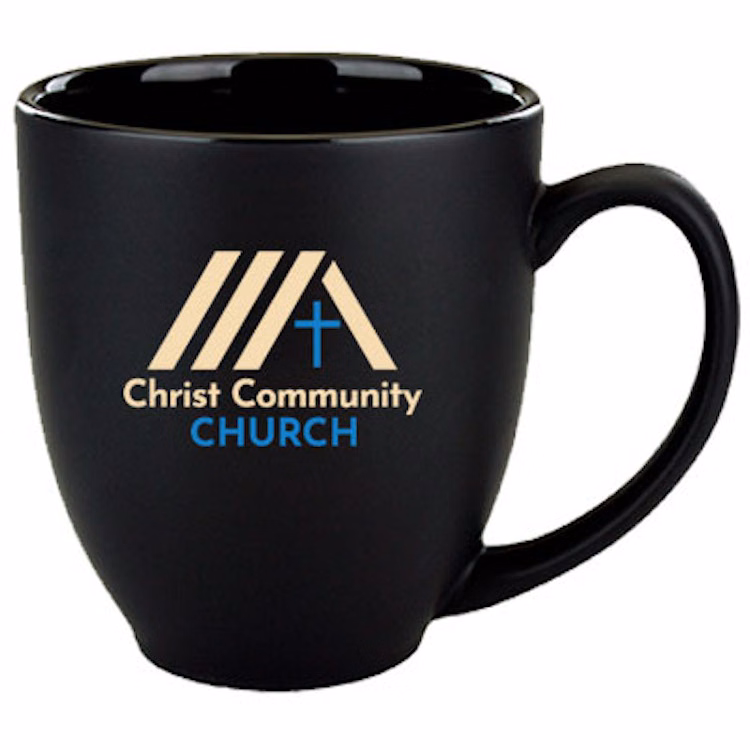 15 Oz Hilo Bistro Mug Matte Satin /Gloss Black in