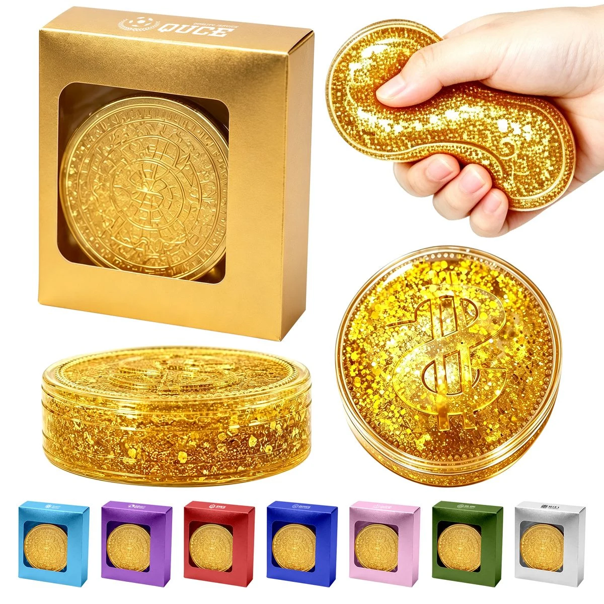 Dollar Gold Coin Shaped Slow Rising Squishy Toy 1