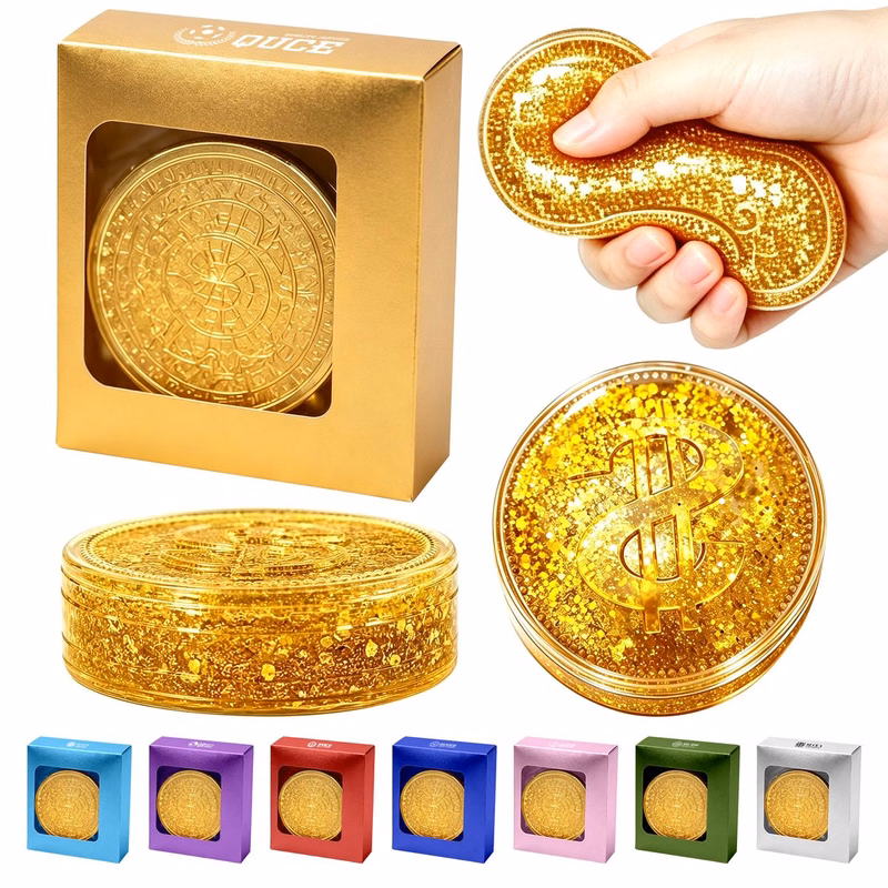 Dollar Gold Coin Shaped Slow Rising Squishy Toy