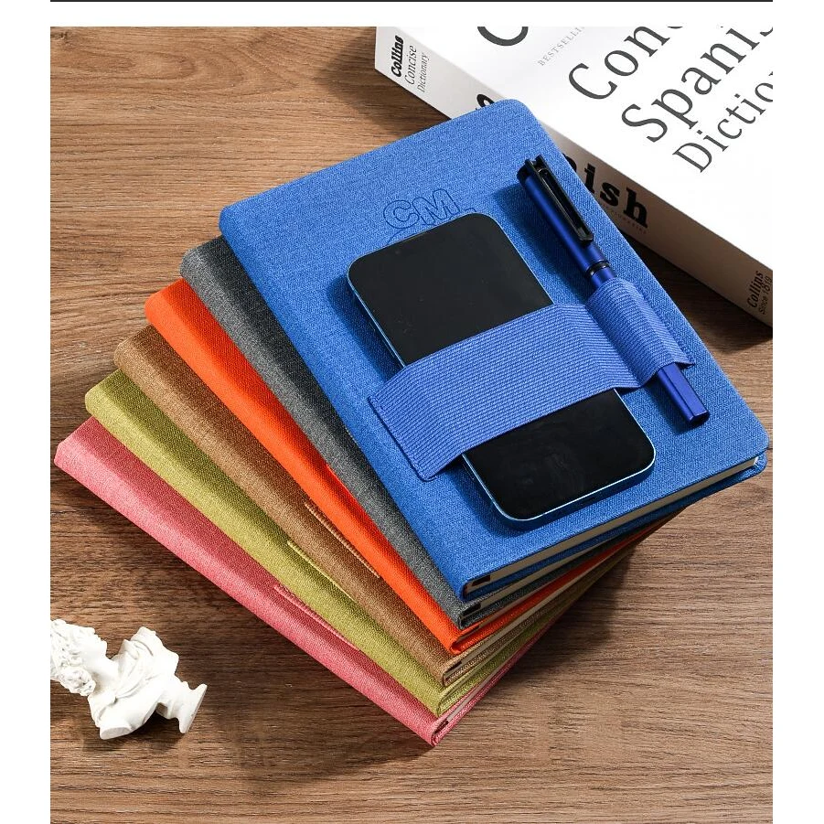 Textured Journal With Phone + Pen Holder 1