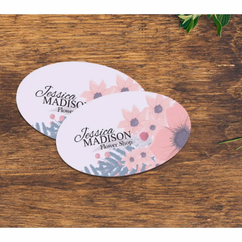 Oval Shaped Business Card