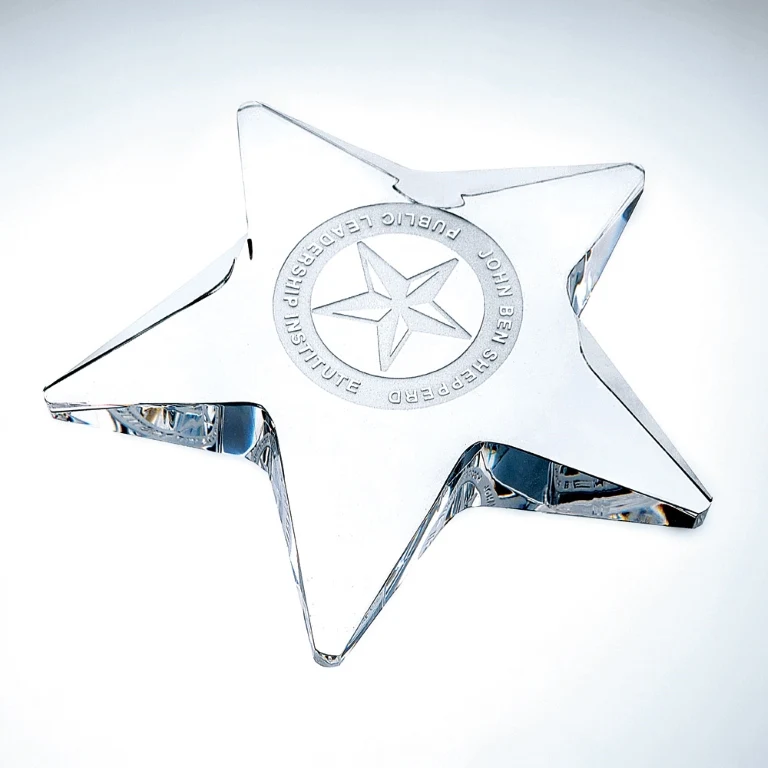 Pentagon Star Optic Crystal Award 1