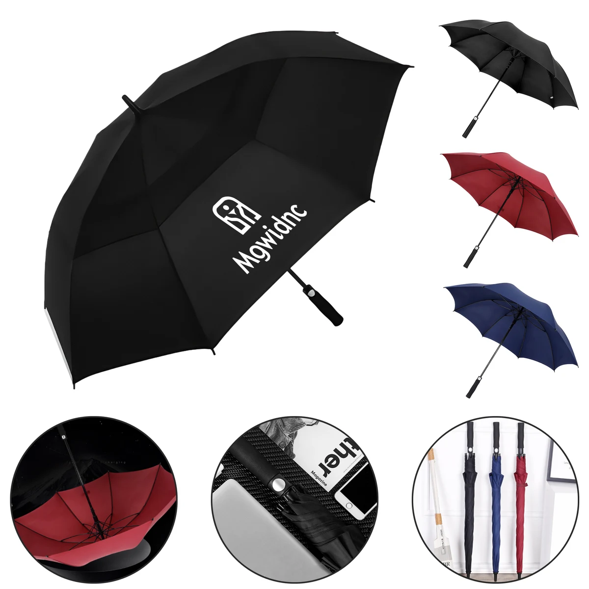Extra Large Automatic Golf Umbrella with Double Layer Ventilation 1