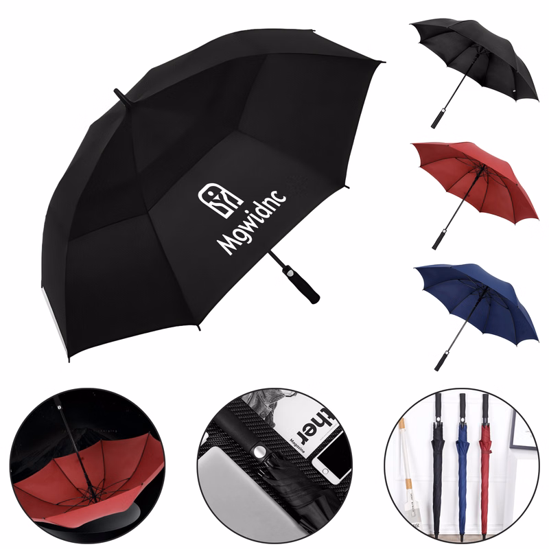 Extra Large Automatic Golf Umbrella with Double Layer Ventilation
