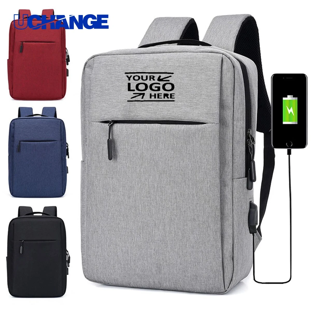 Business USB Slim Laptop Backpack Organizer 1