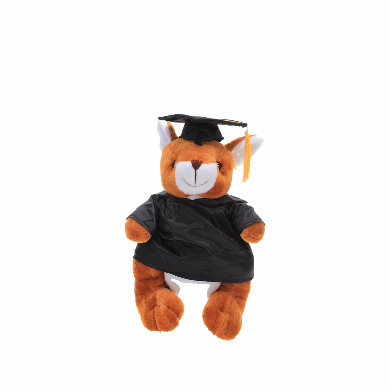 Soft Plush Kangaroo with Graduation Cap and Gown