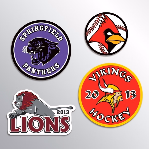 Sport Helmet Decal - Any Shape, 1.1 to 2.5 SQ" (FULL COLOR or PMS COLOR MATCH))